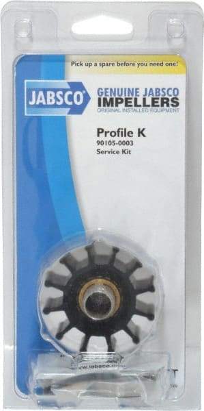 Jabsco - Nitrile Impeller Kit Repair Part - Contains Impeller, Seal, Gasket, For Use with Jabsco Model 11810-0003 Flexible Impeller Pump Motors - Americas Tooling