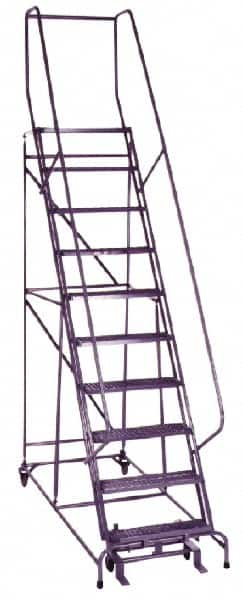 Cotterman - 182" 14 Step Ladder - 350 Lb Capacity, 140" Platform Height, 42" Base Width x 101" Depth, Grip Strut - Americas Tooling