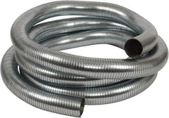 Kuriyama of America - 3" ID x 3-1/8" OD, -60 to 750°F, Galvanized Steel Unlined Flexible Metal Duct Hose - 0.01 to 0.012 Gage Thickness, 20" Bend Radius, 25' Long - Americas Tooling