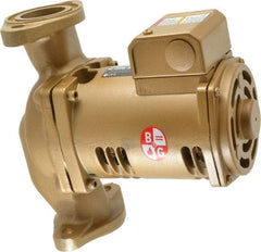 Bell & Gossett - 1/6 hp, 9-1/8" Long, 1 Phase, Bronze Housing, Noryl Impeller, Inline Circulator Pump - 115 Volt, 60 Hz, 6-3/8" Flange Width, Bell & Gossett Part No. 1BL004, 150 Max psi, ODP Motor - Americas Tooling