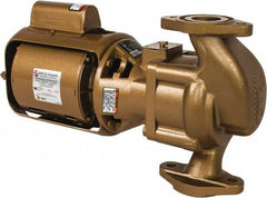 Bell & Gossett - 1/6 hp, 15-3/8" Long, 1 Phase, Bronze Housing, Phenolic Impeller, Inline Circulator Pump - 115 Volt, 60 Hz, 8-1/2" Flange Width, Bell & Gossett Part No. 102213, 125 Max psi, ODP Motor - Americas Tooling