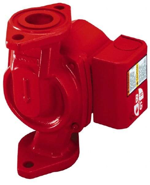 Bell & Gossett - 1/25 hp, 5-9/16" Long, 1 Phase, Cast Iron Housing, Polypropylene Impeller, Inline Circulator Pump - 115 Volt, 60 Hz, 6-3/8" Flange Width, Bell & Gossett Part No. 103251, 150 Max psi, ODP Motor - Americas Tooling