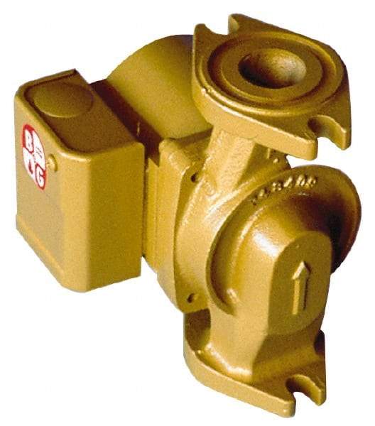 Bell & Gossett - 1/25 hp, 5-9/16" Long, 1 Phase, Bronze Housing, Polypropylene Impeller, Inline Circulator Pump - 115 Volt, 60 Hz, 6-3/8" Flange Width, Bell & Gossett Part No. 103252, 150 Max psi, ODP Motor - Americas Tooling