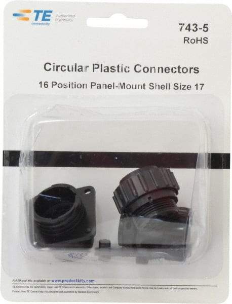 Tyco/Amp - Panel Mount Plug and Receptacle Kit - 17 to 16 AWG Compatible Wire Size - Americas Tooling