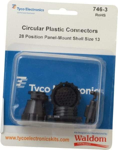 Tyco/Amp - Panel Mount Plug and Receptacle Kit - 28 to 17 AWG Compatible Wire Size - Americas Tooling