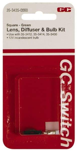 GC/Waldom - Pushbutton Switch Lens - Clear, Square Button - Americas Tooling