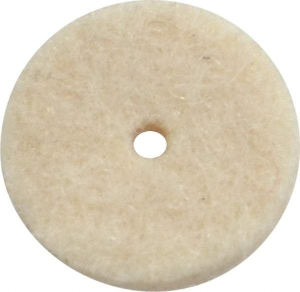 Made in USA - 1/2" Diam x 1/8" Thick Unmounted Buffing Wheel - Polishing Wheel, 1/64" Arbor Hole, Soft Density - Americas Tooling