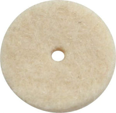 Made in USA - 1/2" Diam x 1/8" Thick Unmounted Buffing Wheel - Polishing Wheel, 1/64" Arbor Hole, Soft Density - Americas Tooling