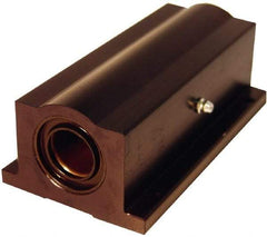 L.M76 - 0.7508" Inside Diam, Closed Twin Pillow Block Linear Bearing - 2-3/4" Overall Width - Americas Tooling