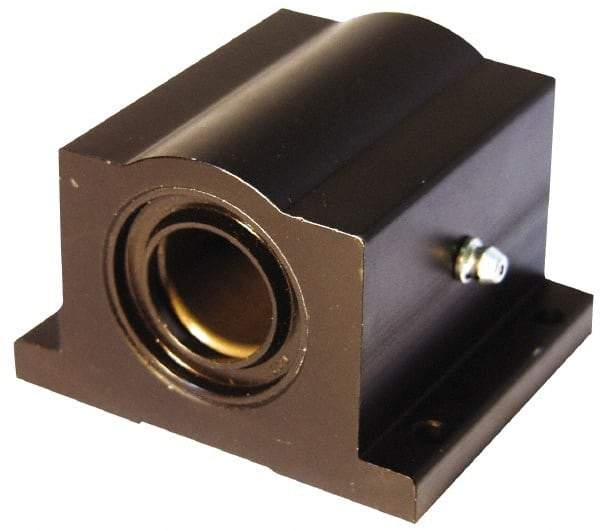 L.M76 - 1.0008" Inside Diam, Closed Single Pillow Block Linear Bearing - 3-1/4" Overall Width - Americas Tooling