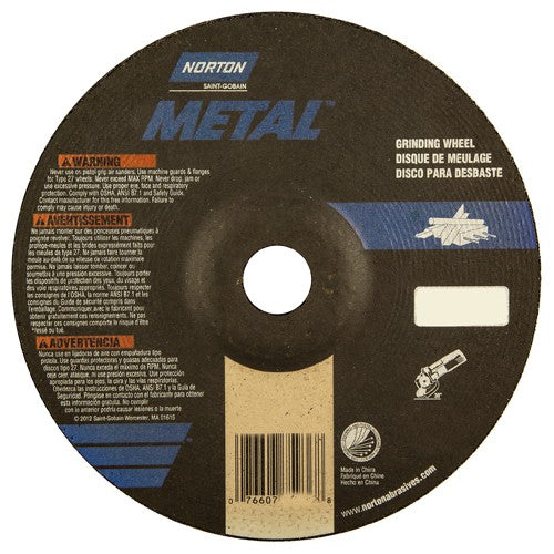 7″ × 1/4″ × 7/8″ Gemini Non-Woven Depressed Center Wheel Type 27 24 Grit Aluminum Oxide - Americas Tooling