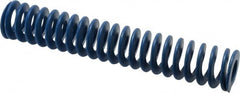 Associated Spring Raymond - 1-1/4" Hole Diam, 5/8" Rod Diam, 7" Free Length, Blue Die Spring - 364 Lb Max Deflection, 3.5" Max Deflection, Medium Duty, Chromium Alloy Steel - Americas Tooling