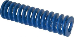 Associated Spring Raymond - 2" Hole Diam, 1" Rod Diam, 7" Free Length, Blue Die Spring - 1092 Lb Max Deflection, 3.5" Max Deflection, Medium Duty, Chromium Alloy Steel - Americas Tooling