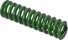 Associated Spring Raymond - 1/2" Hole Diam, 9/32" Rod Diam, 1-3/4" Free Length, Green Die Spring - 74.4 Lb Max Deflection, 0.44" Max Deflection, Extra Heavy Duty, Chromium Alloy Steel - Americas Tooling