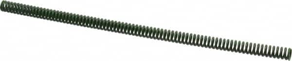 Associated Spring Raymond - 1/2" Hole Diam, 9/32" Rod Diam, 12" Free Length, Green Die Spring - 75 Lb Max Deflection, 3" Max Deflection, Extra Heavy Duty, Chromium Alloy Steel - Americas Tooling