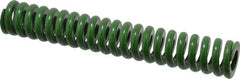 Associated Spring Raymond - 1-1/4" Hole Diam, 5/8" Rod Diam, 8" Free Length, Green Die Spring - 832 Lb Max Deflection, 2" Max Deflection, Extra Heavy Duty, Chromium Alloy Steel - Americas Tooling