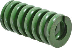 Associated Spring Raymond - 2" Hole Diam, 1" Rod Diam, 4" Free Length, Green Die Spring - 2200 Lb Max Deflection, 1" Max Deflection, Extra Heavy Duty, Chromium Alloy Steel - Americas Tooling