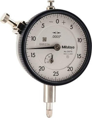 Mitutoyo - 1/8" Range, 0-25-0 Dial Reading, 0.0005" Graduation Dial Drop Indicator - 2-1/4" Dial, 0.05" Range per Revolution, 0.0005" Accuracy, Revolution Counter - Americas Tooling