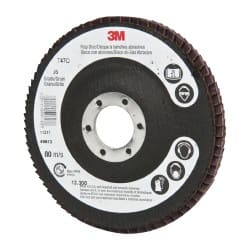 3M - 4-1/2" 36 Grit 7/8" Center Hole Type 27 Ceramic Flap Disc - Americas Tooling