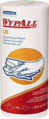 WypAll - L30 Dry General Purpose Wipes - Small Roll, 10-3/8" x 11" Sheet Size, White - Americas Tooling