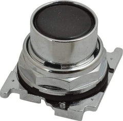 Eaton Cutler-Hammer - Flush Pushbutton Switch Operator - Black, Round Button, Nonilluminated - Americas Tooling