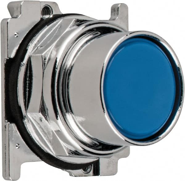 Eaton Cutler-Hammer - Flush Pushbutton Switch Operator - Blue, Round Button, Nonilluminated - Americas Tooling