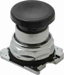 Eaton Cutler-Hammer - Extended Mushroom Head Pushbutton Switch Operator - Black, Round Button, Nonilluminated - Americas Tooling