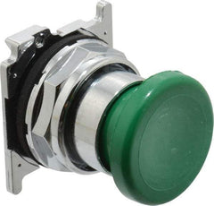 Eaton Cutler-Hammer - Extended Mushroom Head Pushbutton Switch Operator - Green, Round Button, Nonilluminated - Americas Tooling