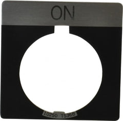 Eaton Cutler-Hammer - Square, Legend Plate - On - Black Background, 30-1/2mm Hole Diameter - Americas Tooling