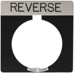 Eaton Cutler-Hammer - Square, Legend Plate - Reverse - Black Background, 30-1/2mm Hole Diameter - Americas Tooling