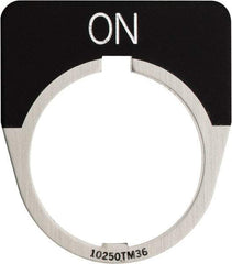 Eaton Cutler-Hammer - Half Round, Legend Plate - On - Black Background, 30-1/2mm Hole Diameter - Americas Tooling