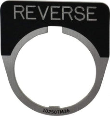 Eaton Cutler-Hammer - Half Round, Legend Plate - Reverse - Black Background, 30-1/2mm Hole Diameter - Americas Tooling