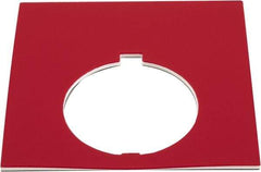 Eaton Cutler-Hammer - Square, Plastic Legend Plate - Blank - Black and Red Background, White Letters, 30-1/2mm Hole Diameter, 2.19 Inch Square - Americas Tooling