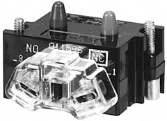 Eaton Cutler-Hammer - NC, 0.5 Amp, Electrical Switch Contact Block - 120 VAC/VDC, Pressure Terminal, 30-1/2mm Hole, For Use with E34 Operators, Standard 10250T - Americas Tooling