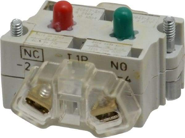 Eaton Cutler-Hammer - NO/NC, 0.5 Amp, Electrical Switch Contact Block - 120 VAC/VDC, Pressure Terminal, 30-1/2mm Hole, For Use with E34 Operators, Standard 10250T - Americas Tooling