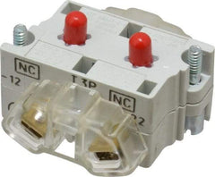 Eaton Cutler-Hammer - 2NC, 0.5 Amp, Electrical Switch Contact Block - 120 VAC/VDC, Pressure Terminal, 30-1/2mm Hole, For Use with E34 Operators, Standard 10250T - Americas Tooling