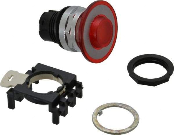 Eaton Cutler-Hammer - Pushbutton Switch Lens - Red, Round Button, Illuminated - Americas Tooling