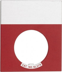 Eaton Cutler-Hammer - Legend Plate - Blank - Red Background, 22-1/2mm Hole Diameter - Americas Tooling