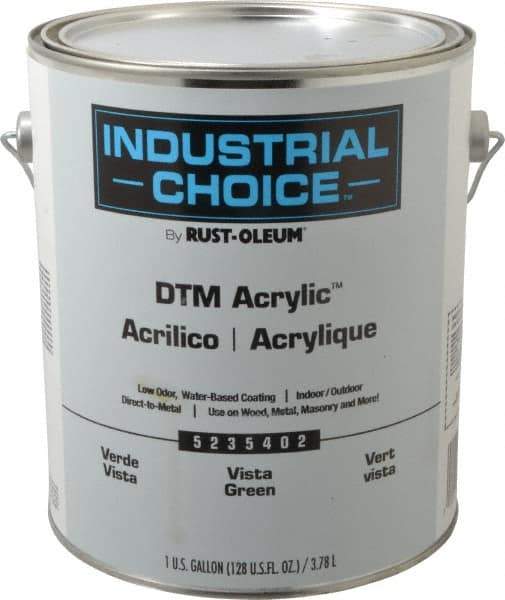 Rust-Oleum - 1 Gal Vista Green Semi Gloss Finish Acrylic Enamel Paint - Interior/Exterior, Direct to Metal, <250 gL VOC Compliance - Americas Tooling