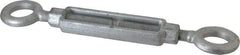 Made in USA - 5,200 Lb Load Limit, 3/4" Thread Diam, 6" Take Up, Steel Eye & Eye Turnbuckle - 17-3/4" Closed Length - Americas Tooling