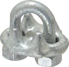 Value Collection - 1/4" Wire Rope U-Bolt Clip - Forged Steel, Galvanized - Americas Tooling