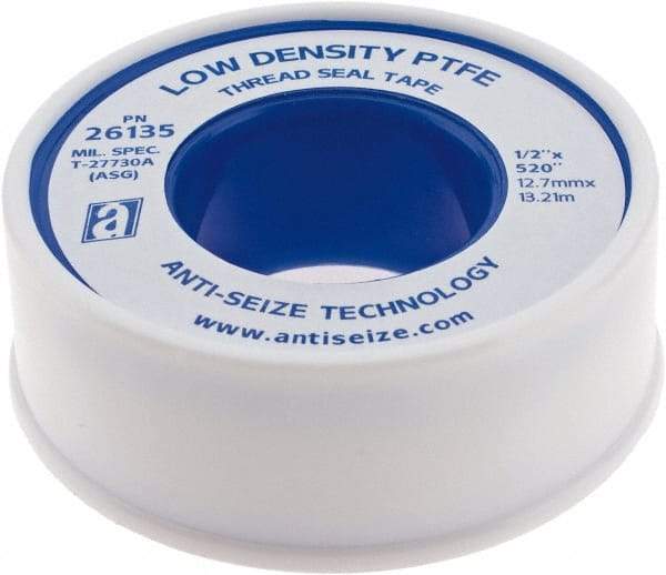 Value Collection - 1/2" Wide x 520" Long Low Density Pipe Repair Tape - -450 to 550°F, White - Americas Tooling