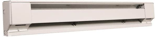 Marley - 48" Long, 277 Volt, 1000 Watt, 3413 BTU, Electric Baseboard Heater - Copper Element, Aluminum Fins, White - Americas Tooling