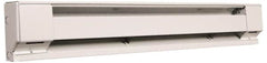 Marley - 72" Long, 240/208 Volt, 1500 Watt, 5100 BTU, Electric Baseboard Heater - Copper Element, Aluminum Fins, White - Americas Tooling