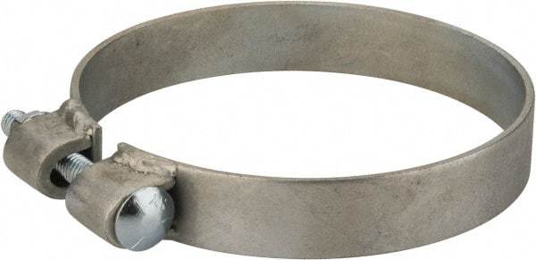 Made in USA - 3.67" ID, Steel Zinc Plated BCE Band Style Clamp - 0.12" Thick, 3-1/2" Hose - Americas Tooling