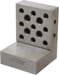 Suburban Tool - 3" Wide x 4" Deep x 3" High Steel Precision-Ground Angle Plate - Standard Plate, Machined Holes on Surface, Open End, 1" Thick, Single Plate - Americas Tooling