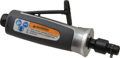 Ingersoll-Rand - 1/4" Collet, Straight Handle, Straight Air Die Grinder - 30,000 RPM, Rear Exhaust, 30 CFM, 0.3 hp, 620 kPa, 1/4 NPT - Americas Tooling