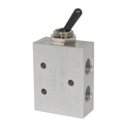 ARO/Ingersoll-Rand - 1/8" NPT Manual Mechanical Valve - 4-Way, 2 Position, Toggle/Manual & 0.2 CV Rate - Americas Tooling