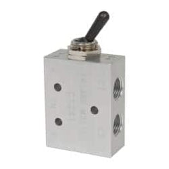 ARO/Ingersoll-Rand - 1/8" NPT Manual Mechanical Valve - 4-Way, 2 Position, Toggle/Manual & 0.2 CV Rate - Americas Tooling