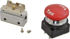 ARO/Ingersoll-Rand - 1/8" NPT Manual Mechanical Valve - 3-Way, 2 Position, Palm Button/Detent & 0.2 CV Rate - Americas Tooling